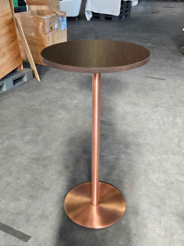 Inox copper wood top