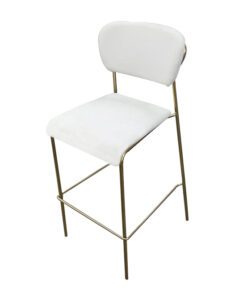 Velvet Stool White