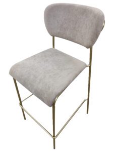 Velvet Stool Grey