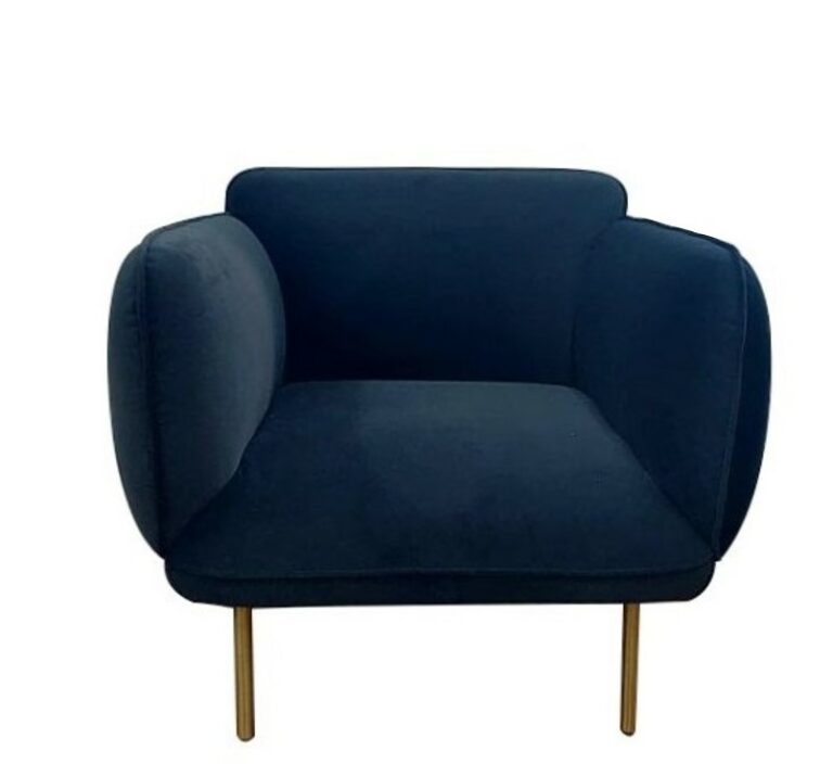 Velvet Armchair Black
