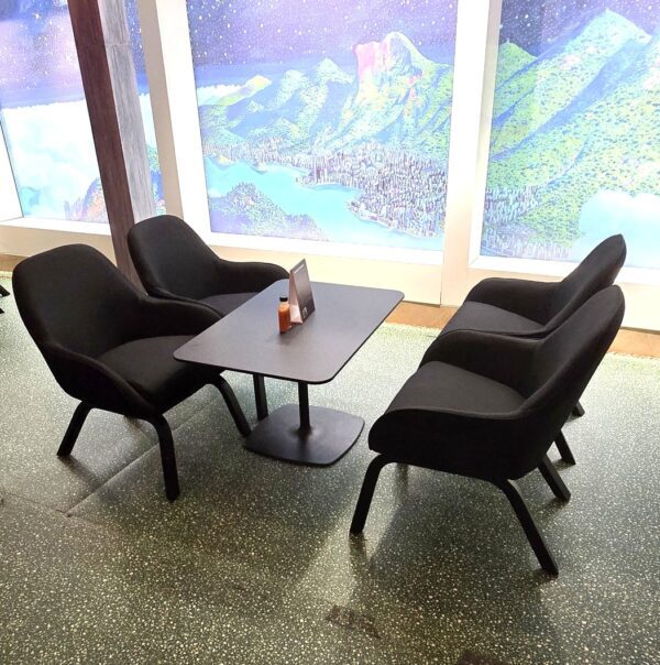Black coocon chairs