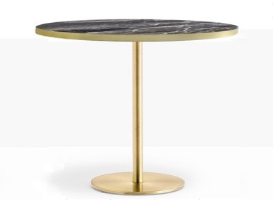 Inox Brass Dining Table Black